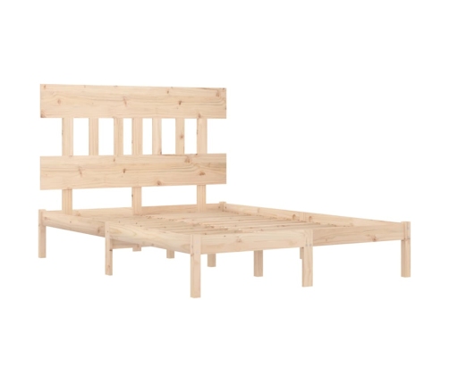 Estructura de cama de madera maciza 140x200 cm