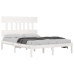 Estructura de cama madera maciza blanco 200x200 cm