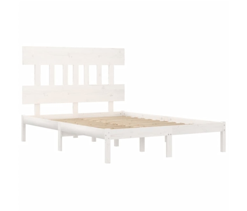 Estructura de cama madera maciza blanco 200x200 cm