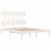 Estructura de cama madera maciza blanco 200x200 cm