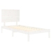 Estructura de cama individual madera maciza blanco 90x190 cm