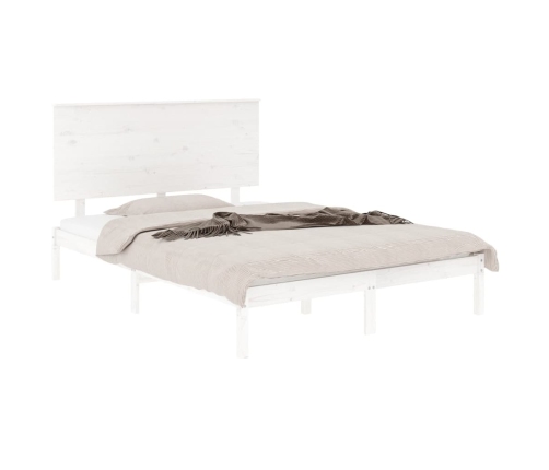 Estructura de cama sin colchón madera de pino blanca 140x190 cm