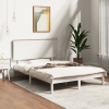 Estructura de cama sin colchón madera de pino blanca 140x190 cm