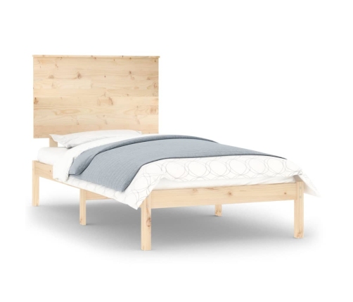 Estructura de cama sin colchón madera maciza de pino 90x200 cm