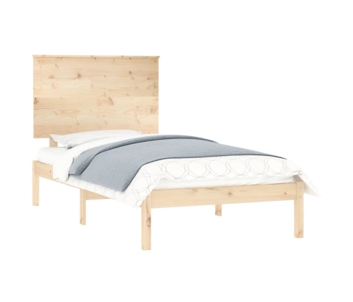 Estructura de cama sin colchón madera maciza de pino 90x200 cm