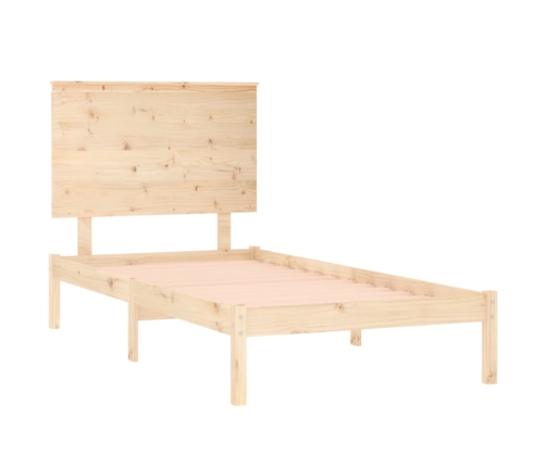 Estructura de cama sin colchón madera maciza de pino 90x200 cm