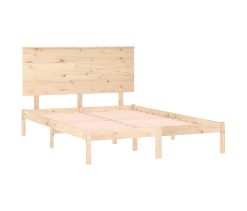 Estructura de cama sin colchón madera de pino maciza 120x200 cm