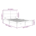 Estructura de cama sin colchón madera de pino maciza 120x200 cm