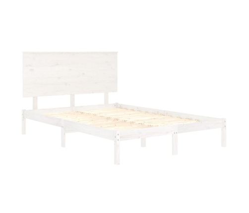 Estructura de cama sin colchón madera de pino blanca 120x200 cm