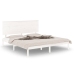 Estructura de cama madera maciza blanca King Size 150x200 cm