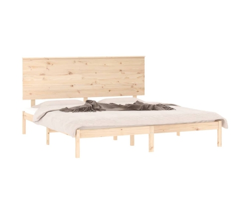Estructura de cama sin colchón madera maciza de pino 160x200 cm