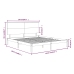 Estructura de cama sin colchón madera maciza de pino 160x200 cm