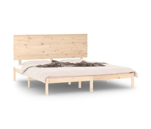 Estructura de cama sin colchón madera maciza de pino 200x200 cm