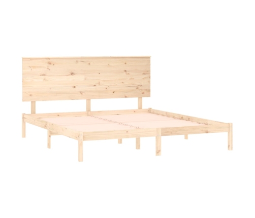 Estructura de cama sin colchón madera maciza de pino 200x200 cm