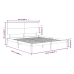 Estructura de cama sin colchón madera maciza de pino 200x200 cm