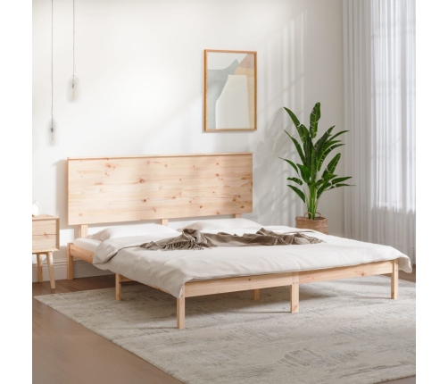 Estructura de cama sin colchón madera maciza de pino 200x200 cm