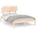 Estructura de cama doble pequeña de madera maciza 120x190 cm