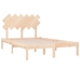 Estructura de cama doble pequeña de madera maciza 120x190 cm