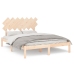 vidaXL Estructura de cama doble madera maciza 140x190 cm