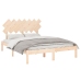 vidaXL Estructura de cama doble madera maciza 140x190 cm