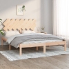 vidaXL Estructura de cama doble madera maciza 140x190 cm