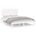 vidaXL Estructura de cama doble madera maciza blanca 140x190 cm