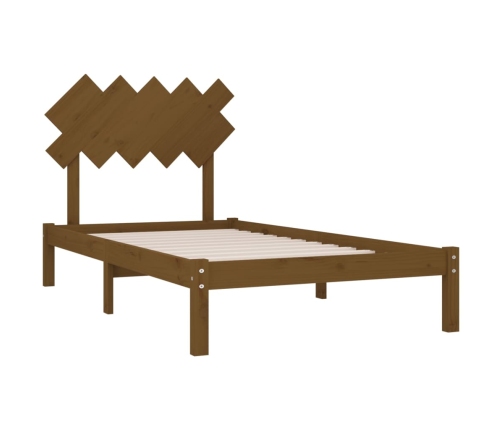 Estructura de cama de madera maciza marrón miel 100x200 cm