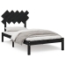 vidaXL Estructura de cama de madera maciza negro 100x200 cm