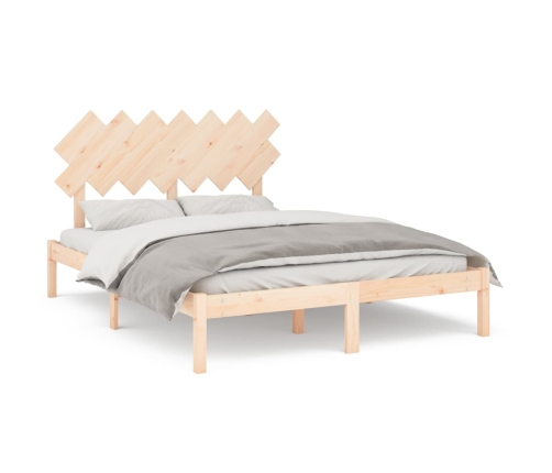 Estructura de cama de madera maciza 140x200 cm