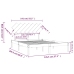 Estructura de cama de madera maciza 140x200 cm