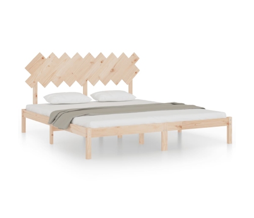 Estructura de cama de madera maciza super king 180x200 cm