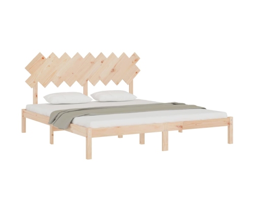 Estructura de cama de madera maciza super king 180x200 cm