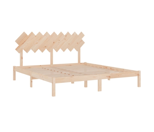 Estructura de cama de madera maciza super king 180x200 cm