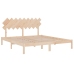 Estructura de cama de madera maciza super king 180x200 cm