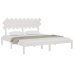 Estructura cama de madera maciza blanca super king 180x200 cm