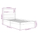 Estructura de cama madera maciza individual blanco 75x190 cm