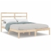 Estructura de cama sin colchón madera maciza de pino 140x190 cm