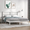 Estructura de cama sin colchón madera de pino blanca 140x190 cm