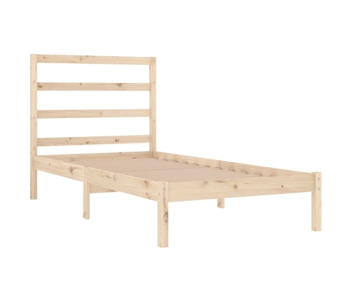 Estructura de cama sin colchón madera maciza de pino 90x200 cm