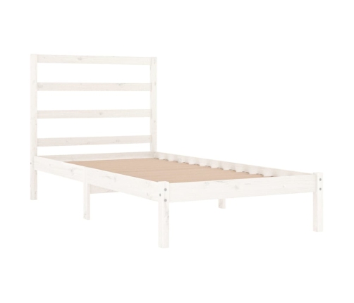 Estructura de cama sin colchón madera de pino blanca 90x200 cm