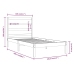 Estructura de cama madera maciza pino marrón miel 100x200 cm