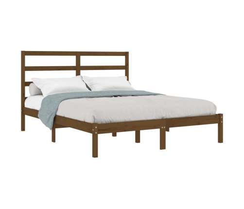 vidaXL Estructura de cama madera maciza de pino marrón miel 120x200 cm