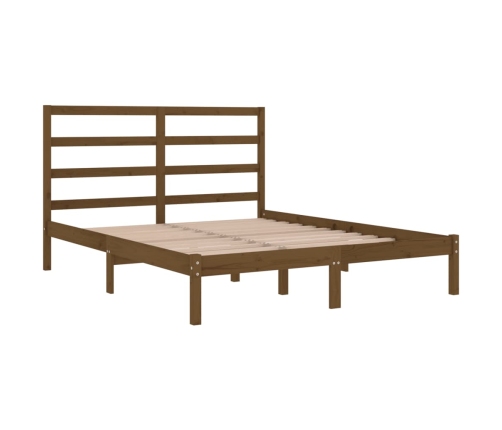 vidaXL Estructura de cama madera maciza de pino marrón miel 120x200 cm