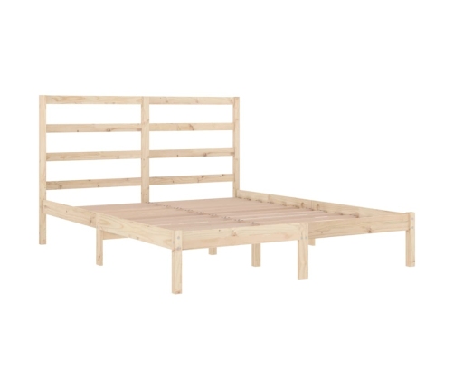 Estructura de cama sin colchón madera de pino blanca 140x200 cm