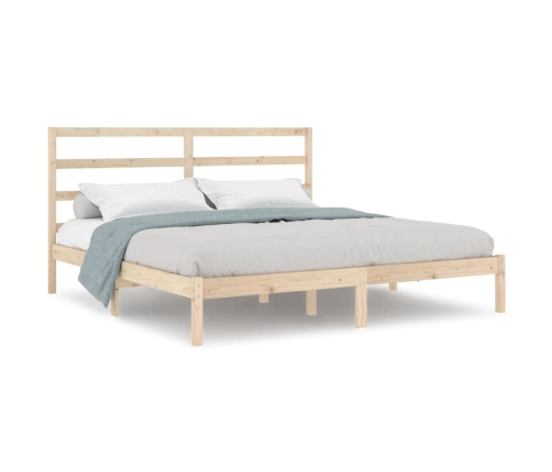 Estructura de cama sin colchón madera maciza de pino 200x200 cm