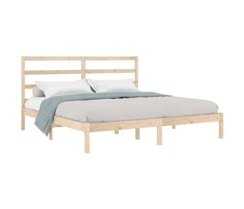 Estructura de cama sin colchón madera maciza de pino 200x200 cm