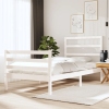 Estructura de cama sin colchón madera maciza blanca 75x190 cm