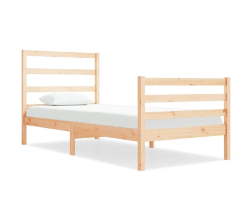 Estructura de cama madera maciza de pino 90x190 cm