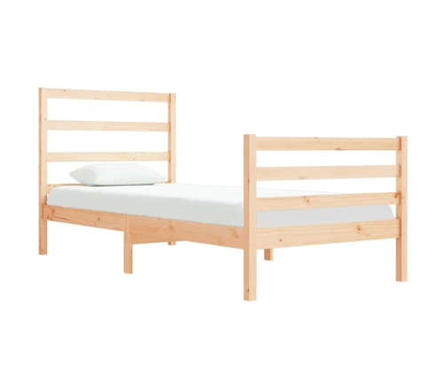 Estructura de cama madera maciza de pino 90x190 cm