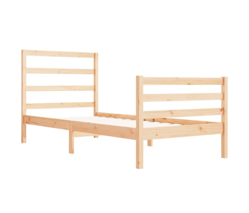 Estructura de cama madera maciza de pino 90x190 cm